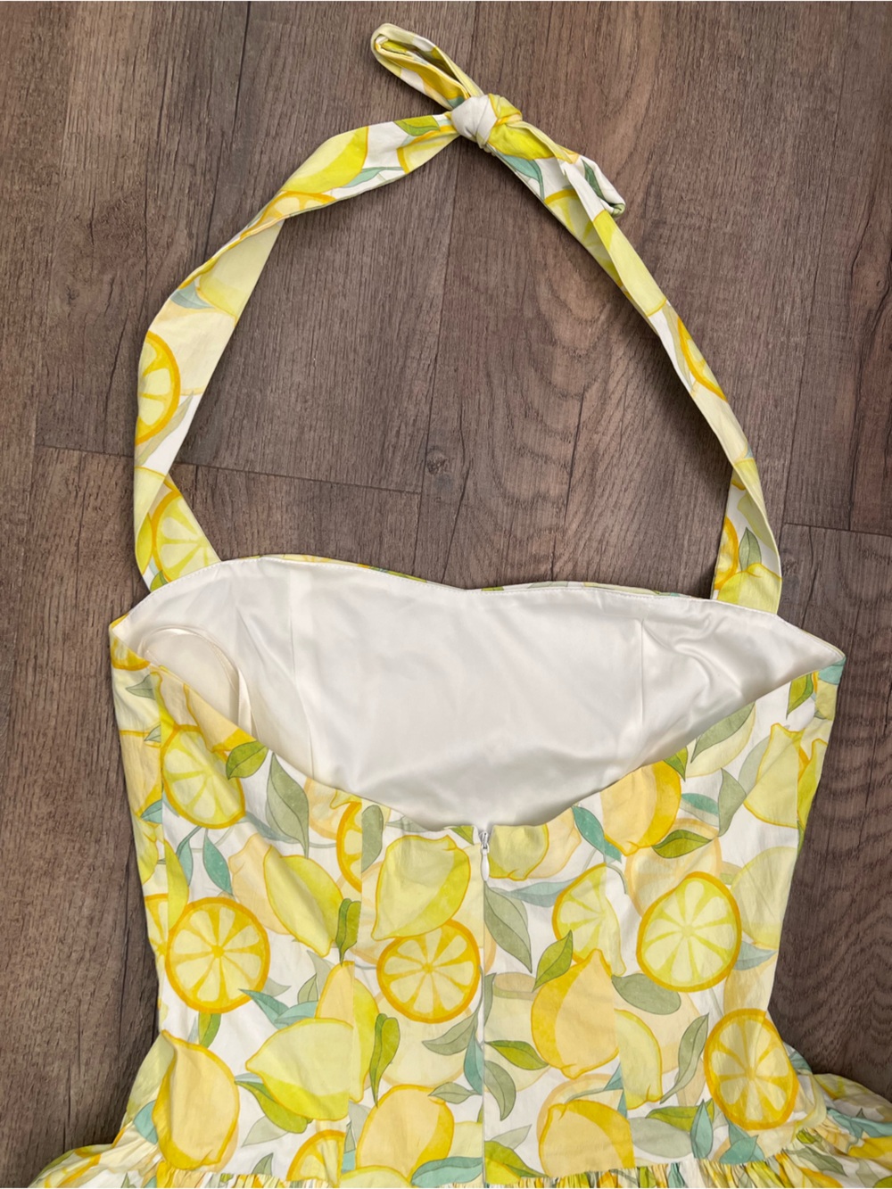 Avec Les Filles Limoncello Lemon Print Convertible Romper Dress - Picture 7 of 10